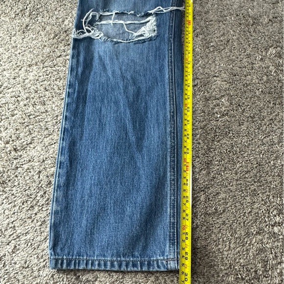 Kancan Blue Dixon Ultra High Rise 90's Boyfriend Jeans 13/30 distressed rigid - Picture 13 of 14
